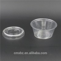 Disposable small sauce containers 3 oz plastic cups with lids