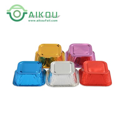 Colored muffins cheese cake packing disposable aluminum cups cupcake container