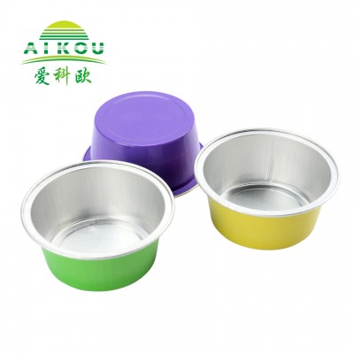 Color mini cake packaging boxes in bulk aluminum fruit tray foil baking cake containers